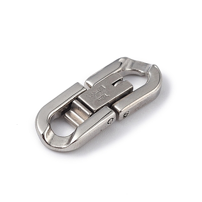 Non-Tarnish 304 Stainless Steel Fold Over Clasps STAS-G307-11C-P-1