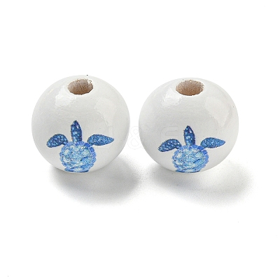 Natural Wood European Beads WOOD-S059-01K-1