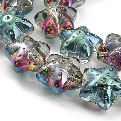 Electroplate Glass Beads Strands EGLA-G037-07A-1