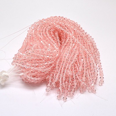 Imitate Austrian Crystal Bicone Glass Beads Strands X-GLAA-F029-6x6mm-15-1