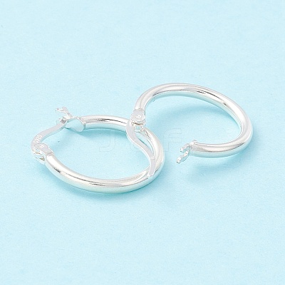 925 Sterling Silver Hoop Earrings STER-P047-13B-S-1