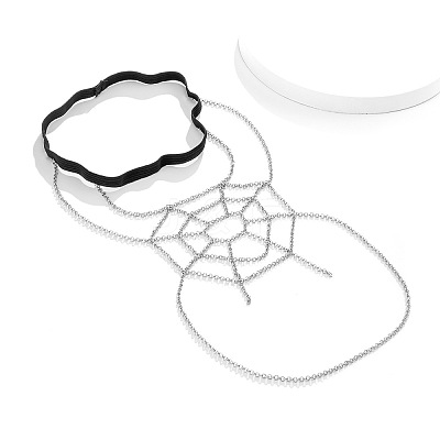 Halloween Iron Elastic Spider Web Leg Chains WGFAAE0-01-1