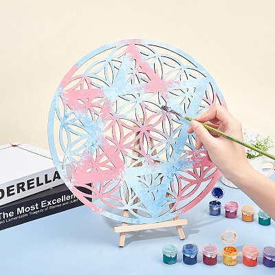Laser Cut Wooden Cup Mat WOOD-WH0015-25-1