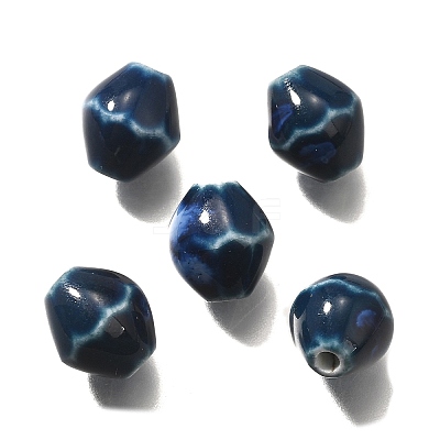 Vintage Style Glazed Ceramic Porcelain Beads PORC-H013-01-10-1