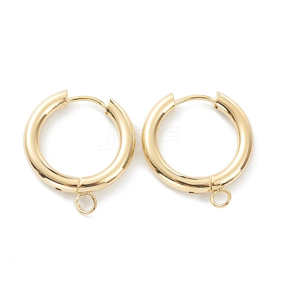 201 Stainless Steel Huggie Hoop Earring Findings STAS-P283-01G-G-1