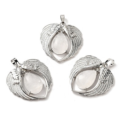 Natural Quartz Crystal Teardrop Pendants KK-K331-02P-07-1
