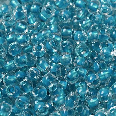 6/0 Transparent Inside Colours Glass Seed Beads SEED-P006-01A-08-1