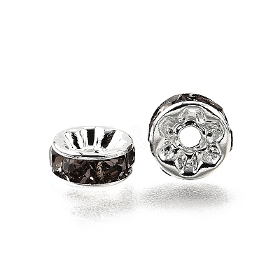 Brass Grade A Rhinestone Spacer Beads RB-A014-Z8mm-12S-1