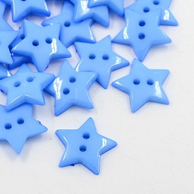 Acrylic Sewing Buttons X-BUTT-E070-B-M-1