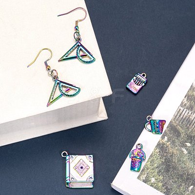20Pcs 5 Style Alloy Pendants for Teachers' Day FIND-LS0001-27MC-1