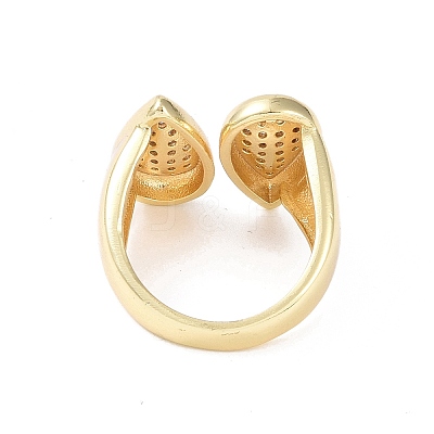 Brass Cuff Finger Rings RJEW-H227-02G-02-1