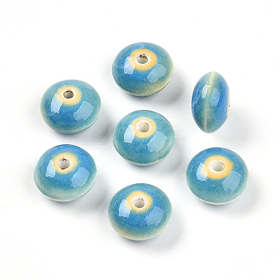 Handmade Porcelain Beads PORC-Q174-12x7mm-3-01-1