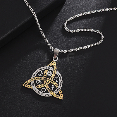 Viking Triskelion Knot 201 Stainless Steel Pendant Necklaces for Men FS-WG7E48C-01-1