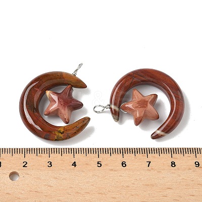 Natural Mookaite Pendants G-Z086-01P-15-1