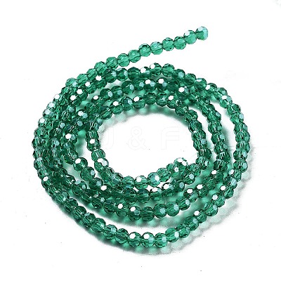 Electroplate Transparent Glass Beads Strands EGLA-A035-T3mm-A18-1