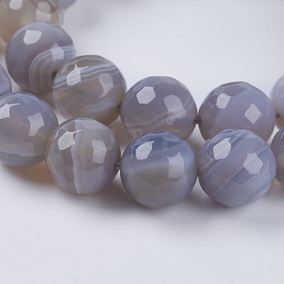 Natural Striped Agate/Banded Agate Beads Strands X-G-G581-10mm-09-1