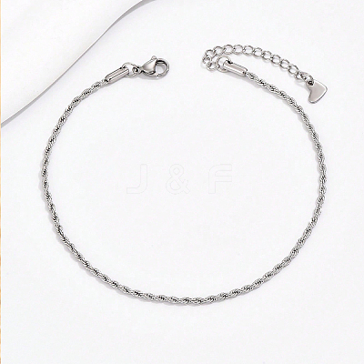 Beach Stainless Steel Rope Chain Anklets for Women SS7135-2-1