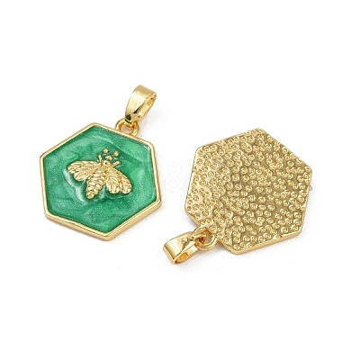 Brass Pendants KK-C093-04G-1