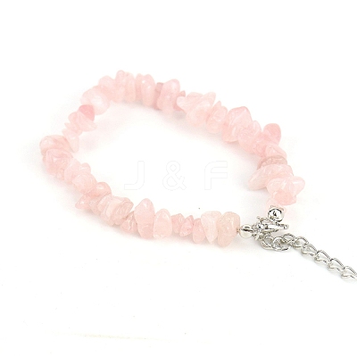 Natural Rose Quartz Bead Bracelets PW-WG11851-04-1