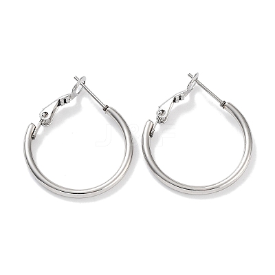Non-Tarnish Ring 304 Stainless Steel Hoop Earrings for Women Men EJEW-B049-02A-P-1