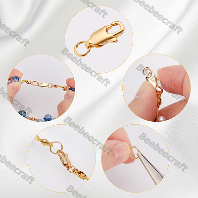 Brass Lobster Claw Clasps KK-BBC0023-50B-1