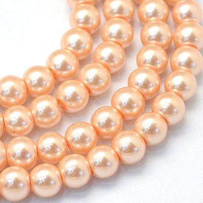 Baking Paint Glass Pearl Bead Strands HY-Q003-3mm-18-1