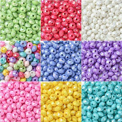 Opaque Acrylic Beads MACR-YW0003-55C-1