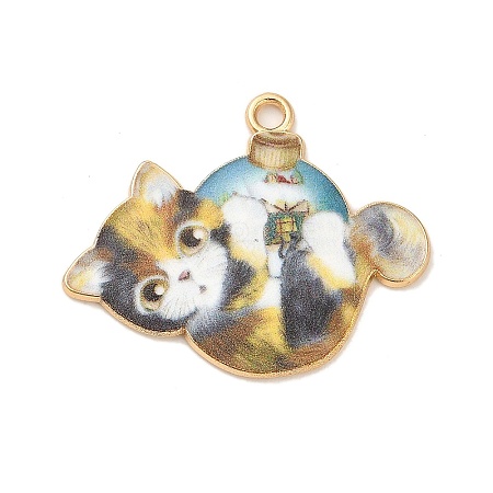 Christmas Alloy Enamel Pendants ENAM-K069-43E-01-1