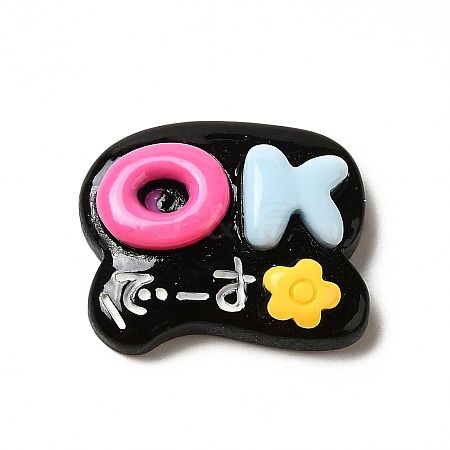 Opaque Resin Cabochons LS-RESI-F038-02-1