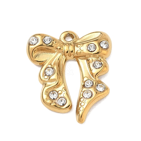 304 Stainless Steel Rhinestone Pendants SA-CBAAE04-05A-G-1