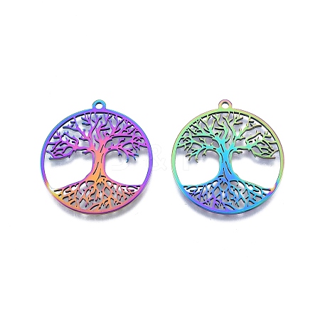 Ion Plating(IP) 201 Stainless Steel Pendant X-STAS-B027-13MC-1