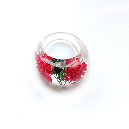 Resin Dried Flower Finger Rings for Women FS-WGEA7C0-05-1
