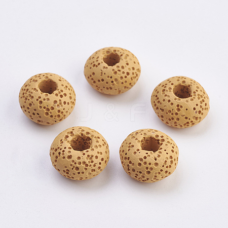 Natural Dyed Lava Rock European Beads G-E477-A03-1