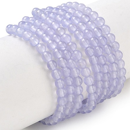 Dyed Natural White Jade Beads Strands GG-CBA9281-B01-4mm-1