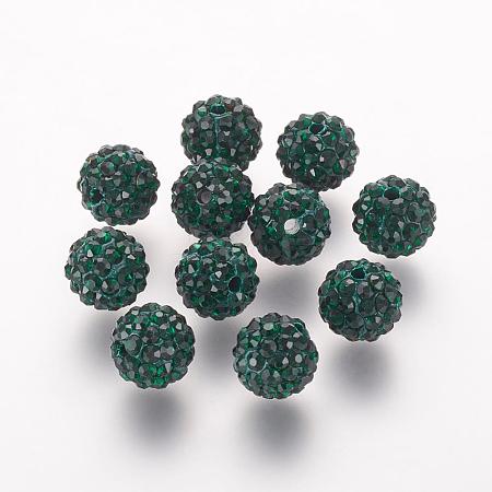 Polymer Clay Rhinestone Beads RB-K050-10mm-C16-1