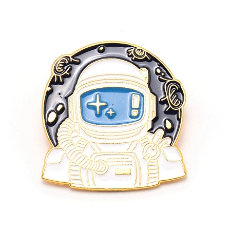 Astronaut Cartoon Enamel Pin JEWB-TAC0002-31-1