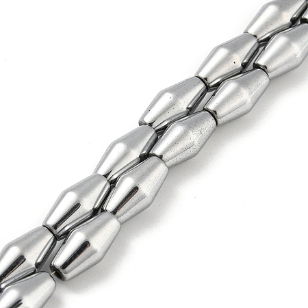 Electroplated Synthetic Magnetic Hematite Beads Strands G-Z032-B01-02E-1