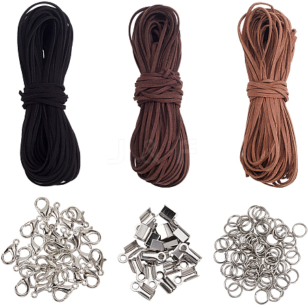 DIY Faux Suede Cord Necklaces/Bracelets Making Kits KK-SP0004-01-1