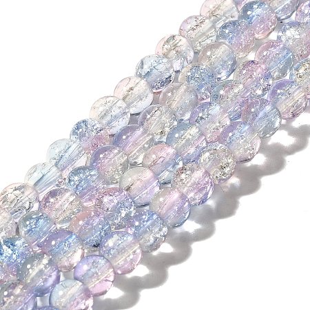 Crackle Glass Beads Strands CCG-C002-6mm-09-1