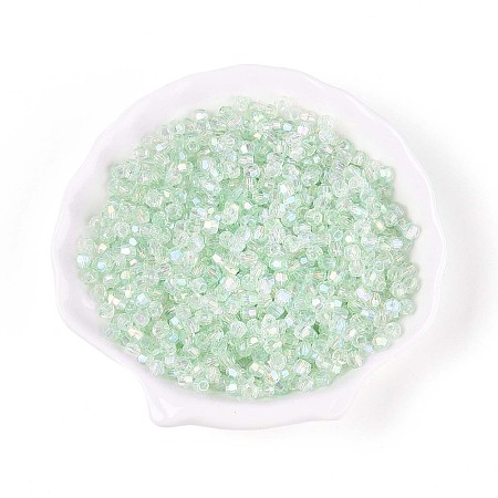 Transparent Spray Painted Glass Beads EGLA-N018-4mm-04-1