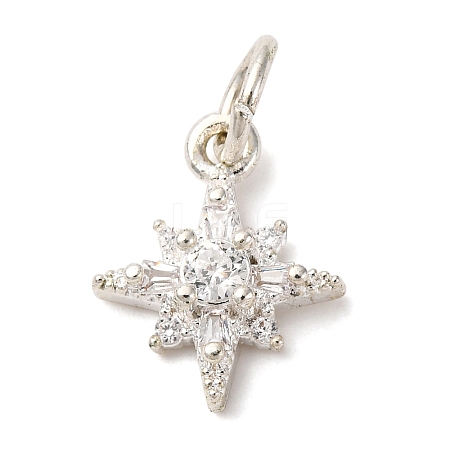 Brass Micro Pave Cubic Zirconia Pendants KK-D378-12S-1