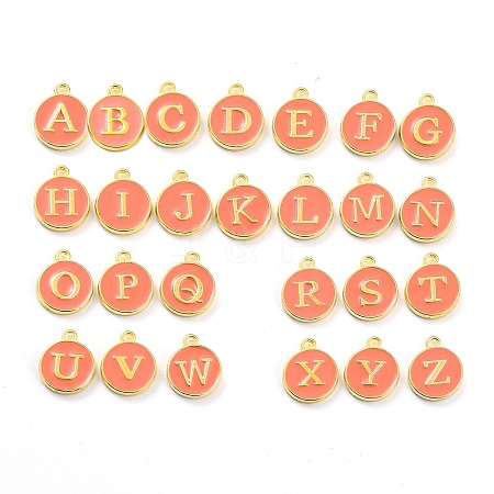 Initial Letter A~Z Alphabet Enamel Charms ENAM-Q437-11-1