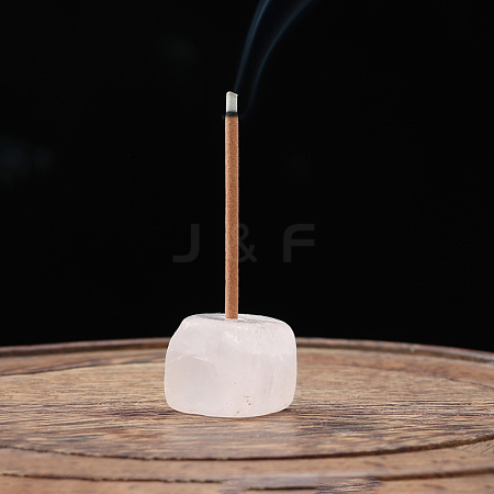 Natural Rose Quartz Incense Burners INBU-PW0001-17D-1