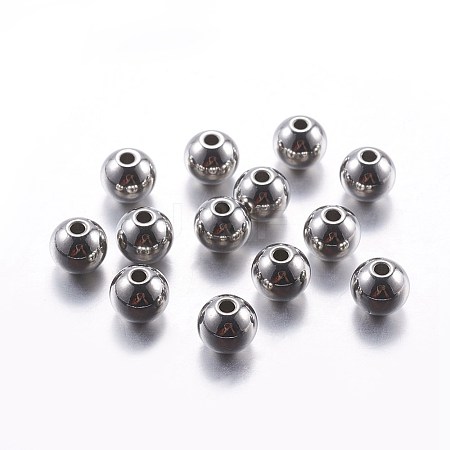 Tarnish Resistant 201 Stainless Steel Beads STAS-G162-01P-8mm-1