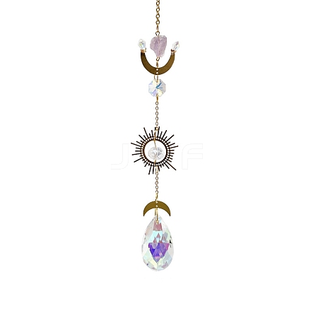 Crystal Glass Sun Catcher Pendant PW-WG88E45-04-1