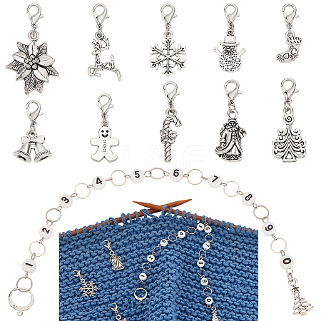 DIY Christmas Knitting Tool Sets HJEW-BC00022-1
