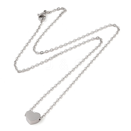 Non-Tarnish 304 Stainless Steel Pendant Necklaces NJEW-P001-10P-1