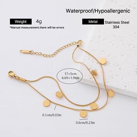 304 Stainless Steel 2-Strand Bracelets for Women FO9135-6-1