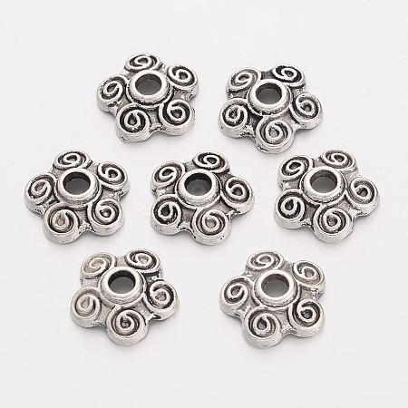 Tibetan Style Alloy Bead Caps LS-EA478Y-1