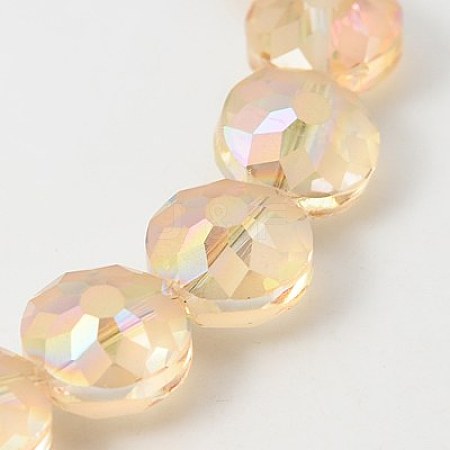 Electorplated Glass Beads EGLA-E002-2T-1